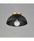 Thelonious 12 inch Flush Mount Black / Natural Aged Brass