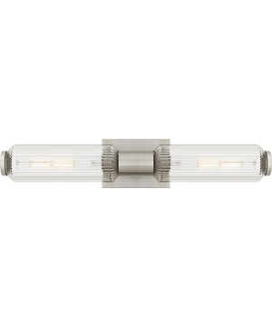 Hawes Medium 2-light Bath Light Brushed Nickel