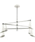 Luca 6-Light chandelier  Polished Chrome / White