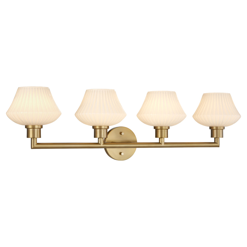 Cassini 4-light Bath Vanity Light Aged Brass