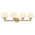 Cassini 4-light Bath Vanity Light Aged Brass