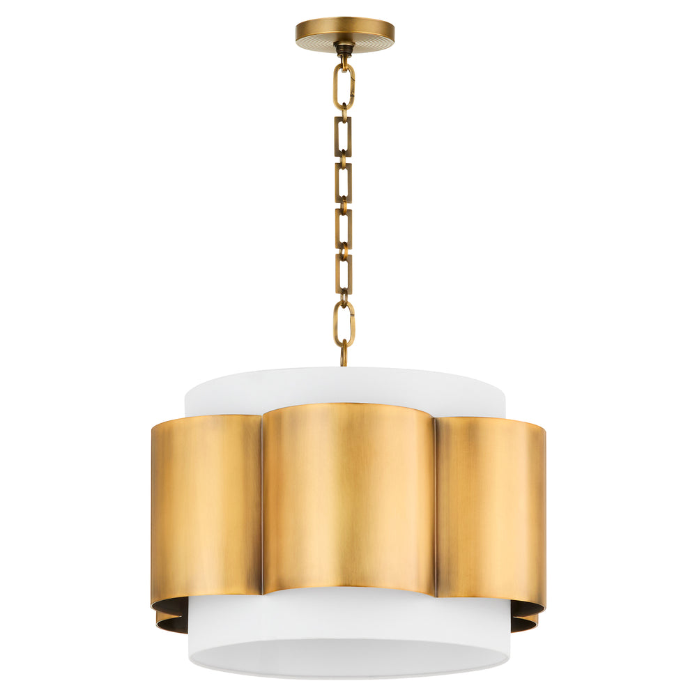 Belinder 4-light Pendant Non-Lacquered Brass