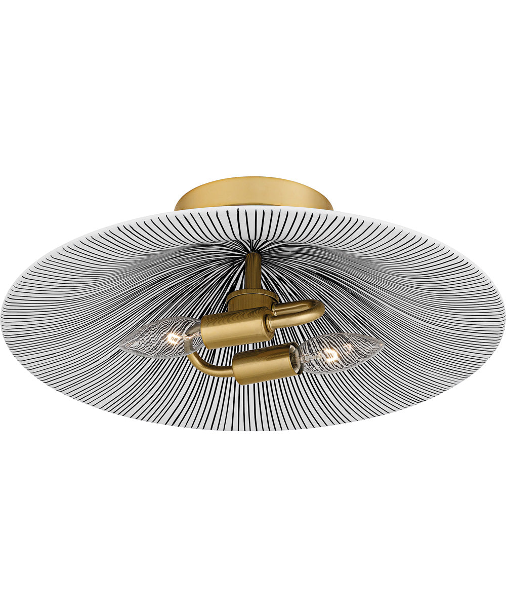 Quoizel Flush Mount Medium 2-light Flush Mount Light Gold