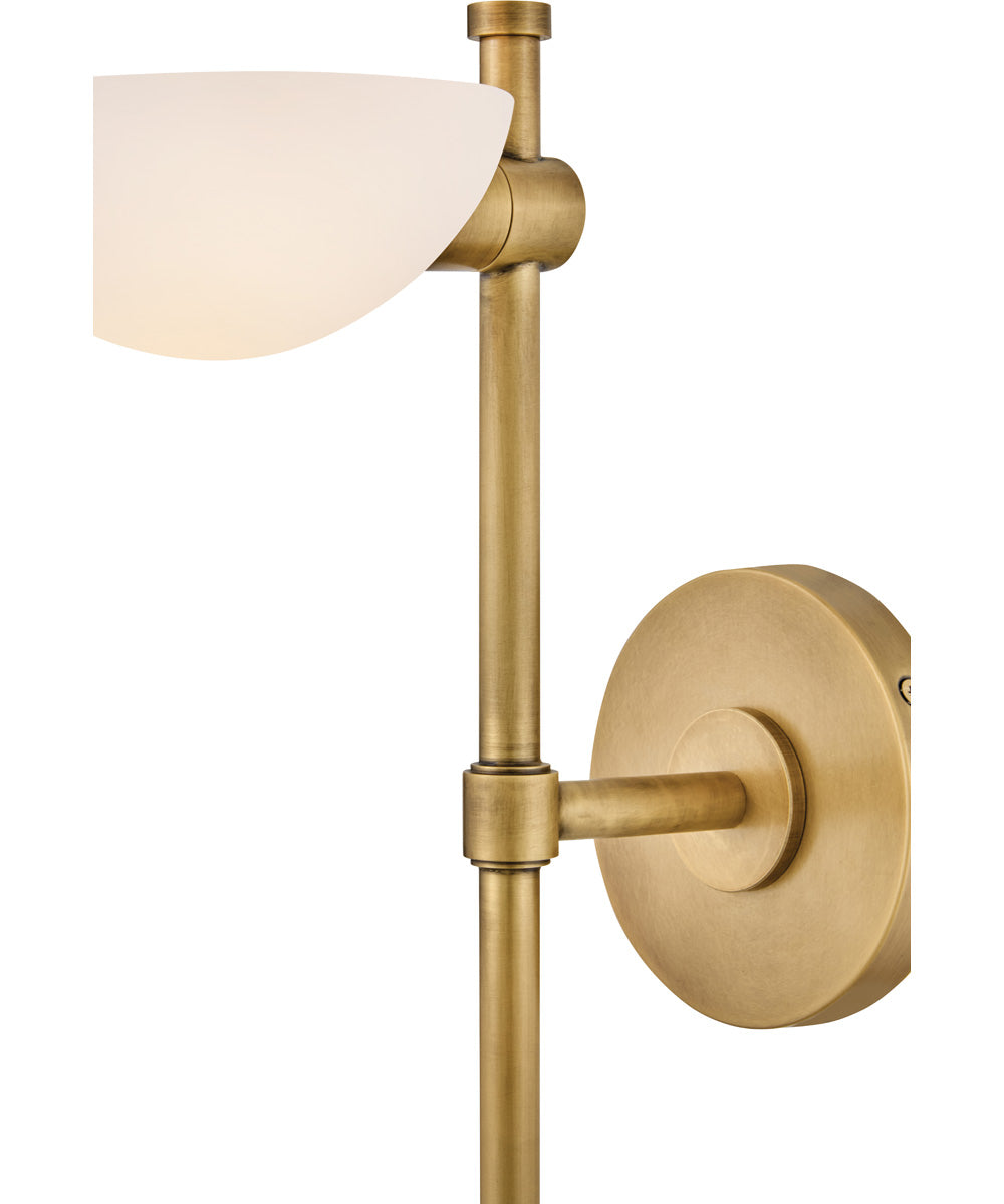 Merit 1-Light Large Single Light Sconce in Heritage Brass