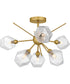 Salvador Extra Large 6-light Semi Flush Mount Brushed Gold