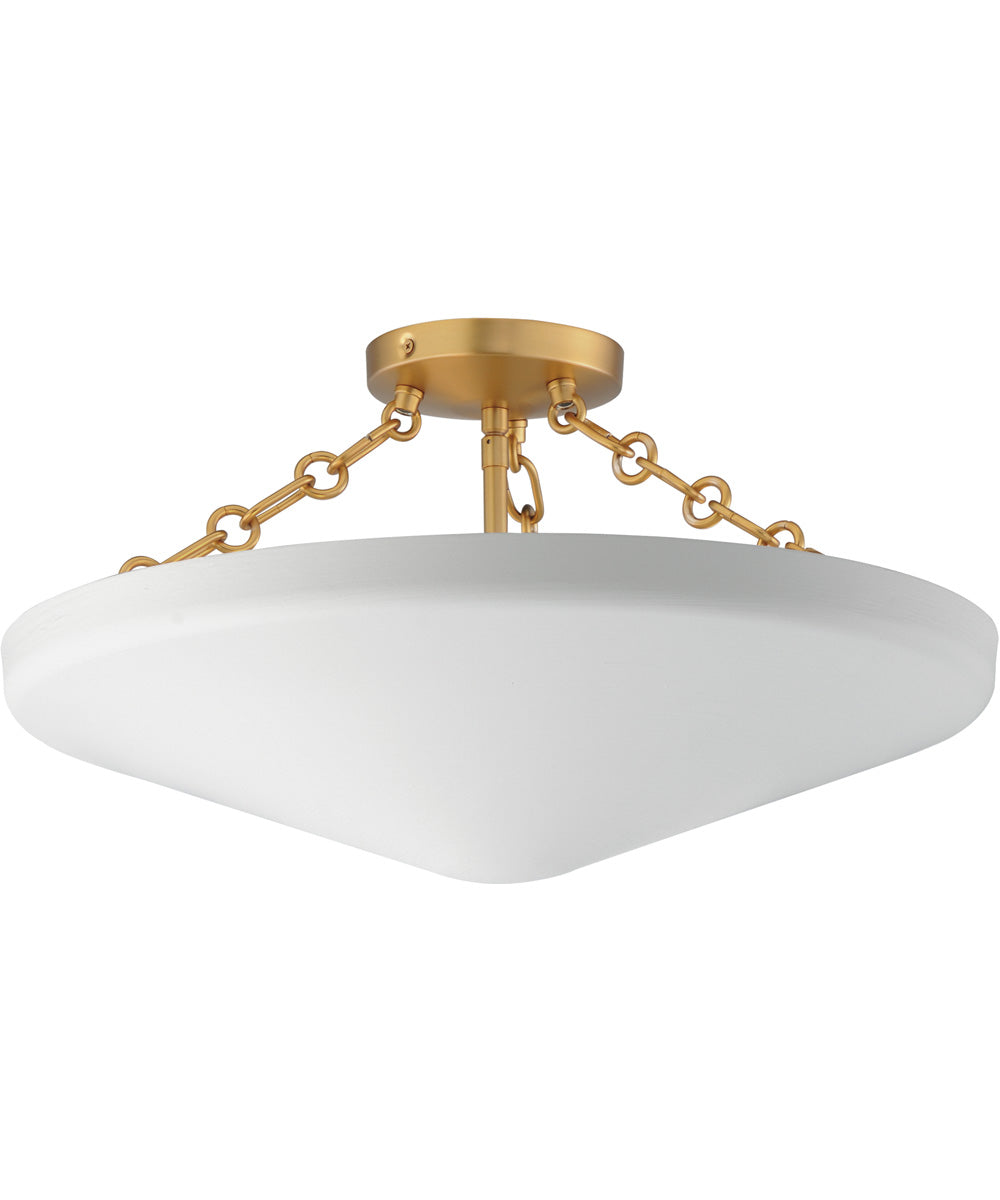 Artemis 3-Light Flush Mount Natural Aged Brass