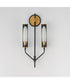 Regent 2-Light Wall Sconce Black / Antique Brass