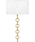 Quoizel Wood Small 2-light Wall Sconce Brushed Gold