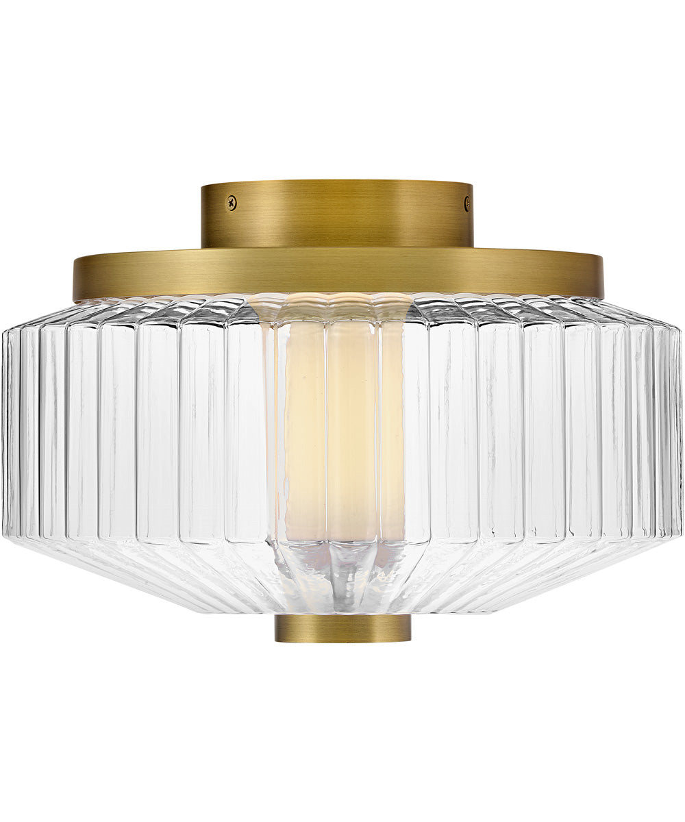 Reign LED-Light Small LED Flush Mount in Lacquered Brass