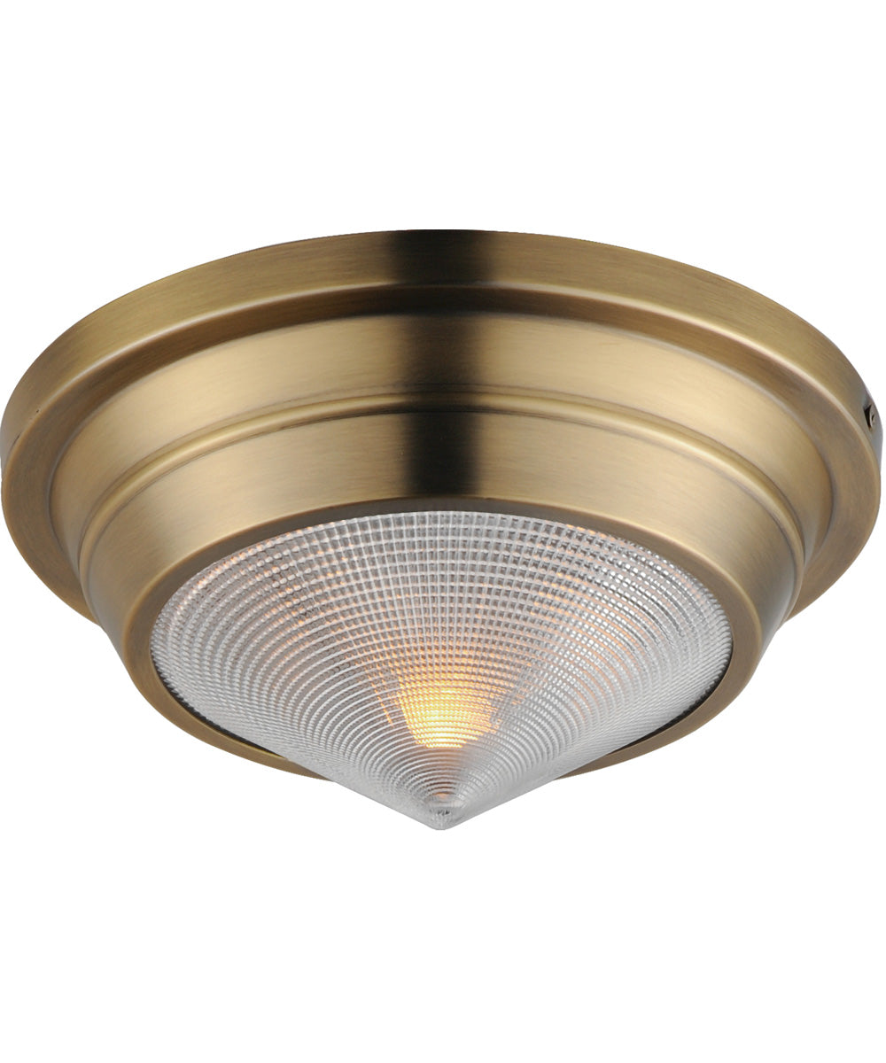 Hargreaves 1-Light Flush Mount Natural Aged Brass