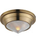 Hargreaves 1-Light Flush Mount Natural Aged Brass