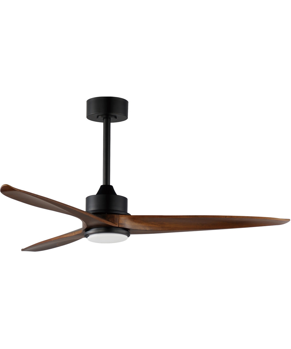 Woodwind 52 inch Solid Wood Blade Fan w LED Light Kit Black