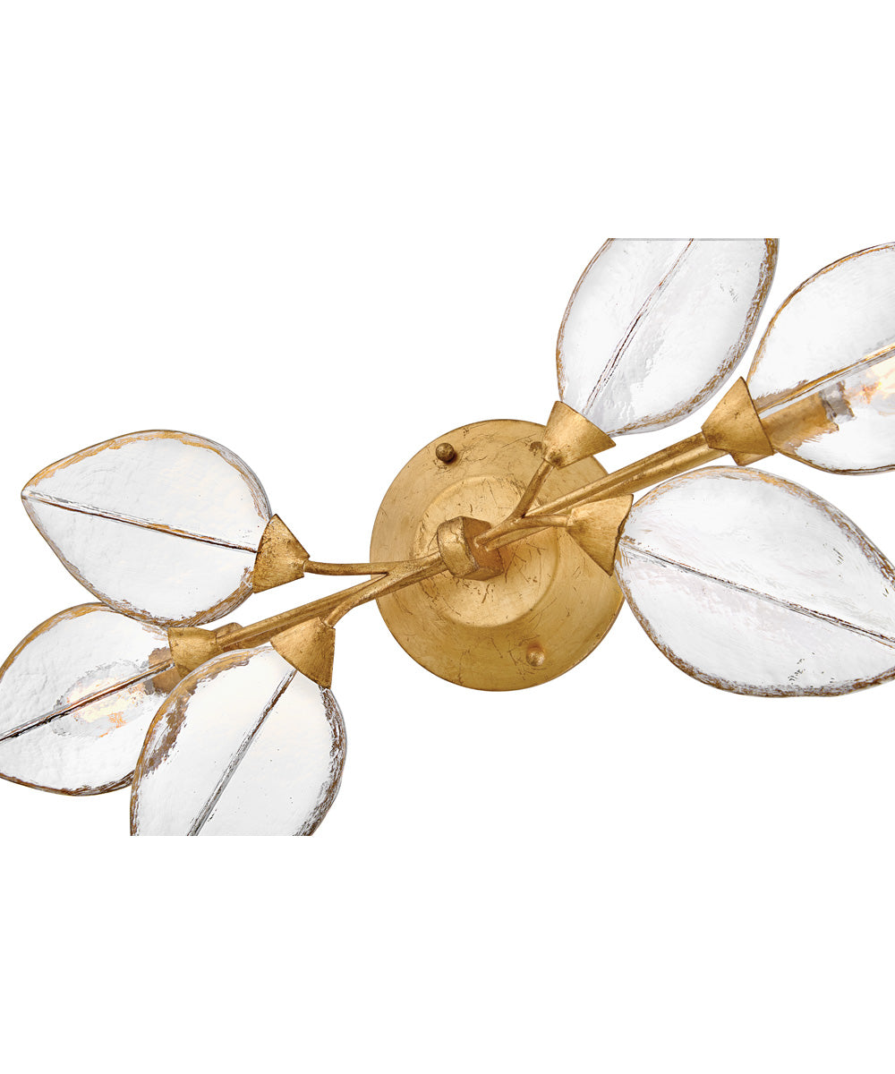 Amira 2-Light Large Two Light Sconce in Distressed Brass