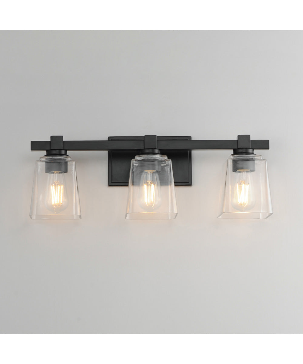 Cubos 3-Light Bath Vanity Black