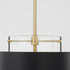 1-light Pendant Matte Black/Aged Brass