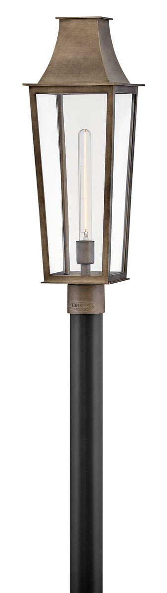 Georgetown 1-Light Large Post Top Lantern in Burnished Bronze