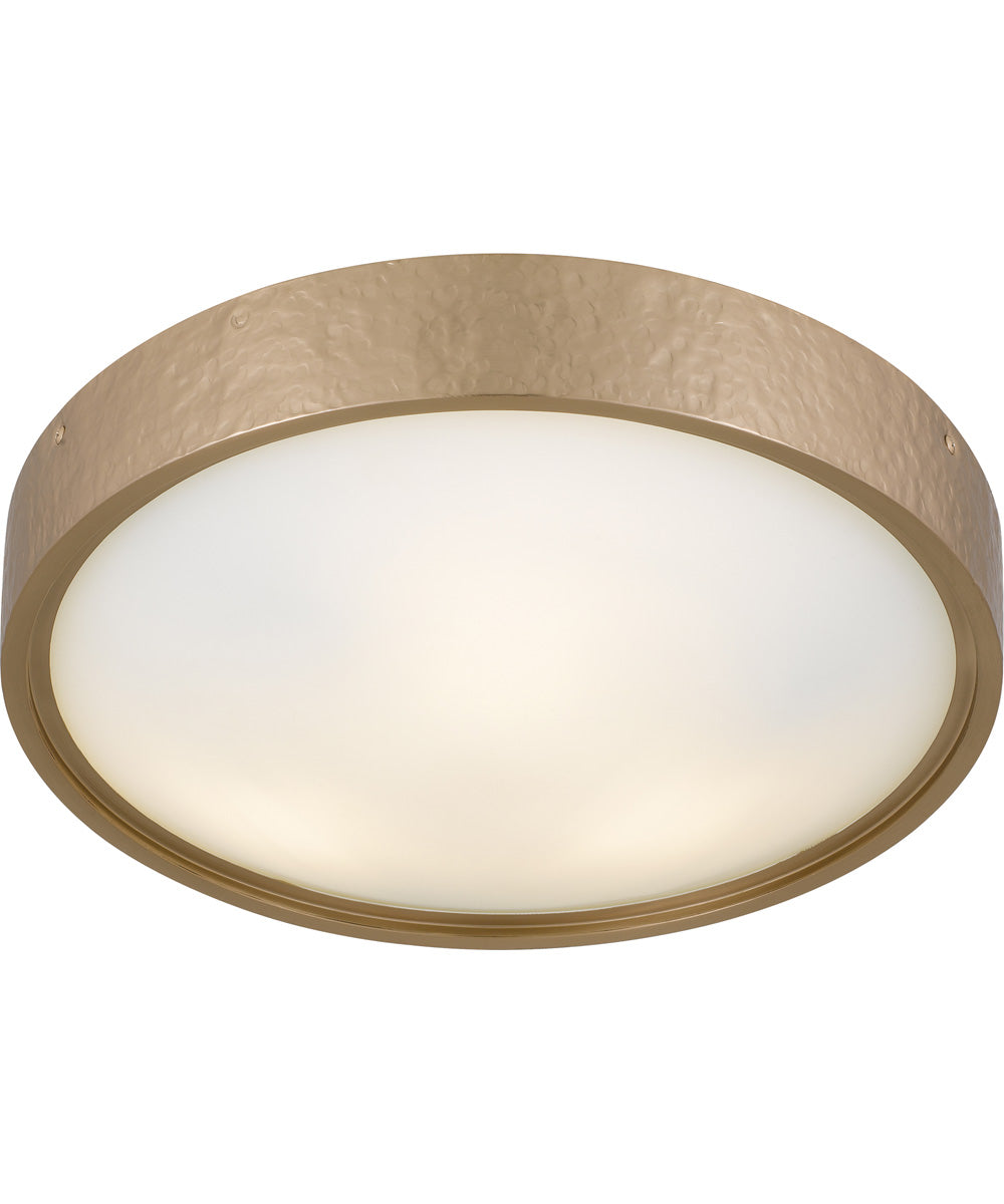 Quoizel Flush Mount Medium 3-light Flush Mount Bronze Gold