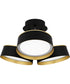 Byrnes Large Semi Flush Mount Matte Black