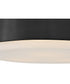 Cedric 3-Light Medium Flush Mount in Black