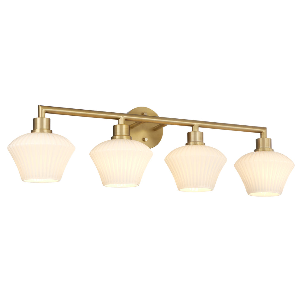 Cassini 4-light Bath Vanity Light Aged Brass