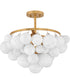 Marabel 4-Light Medium Semi-Flush Mount in Distressed Brass