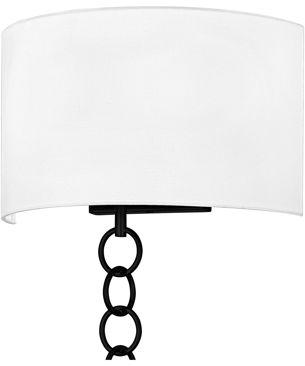 Quoizel Wood Small 2-light Wall Sconce Matte Black