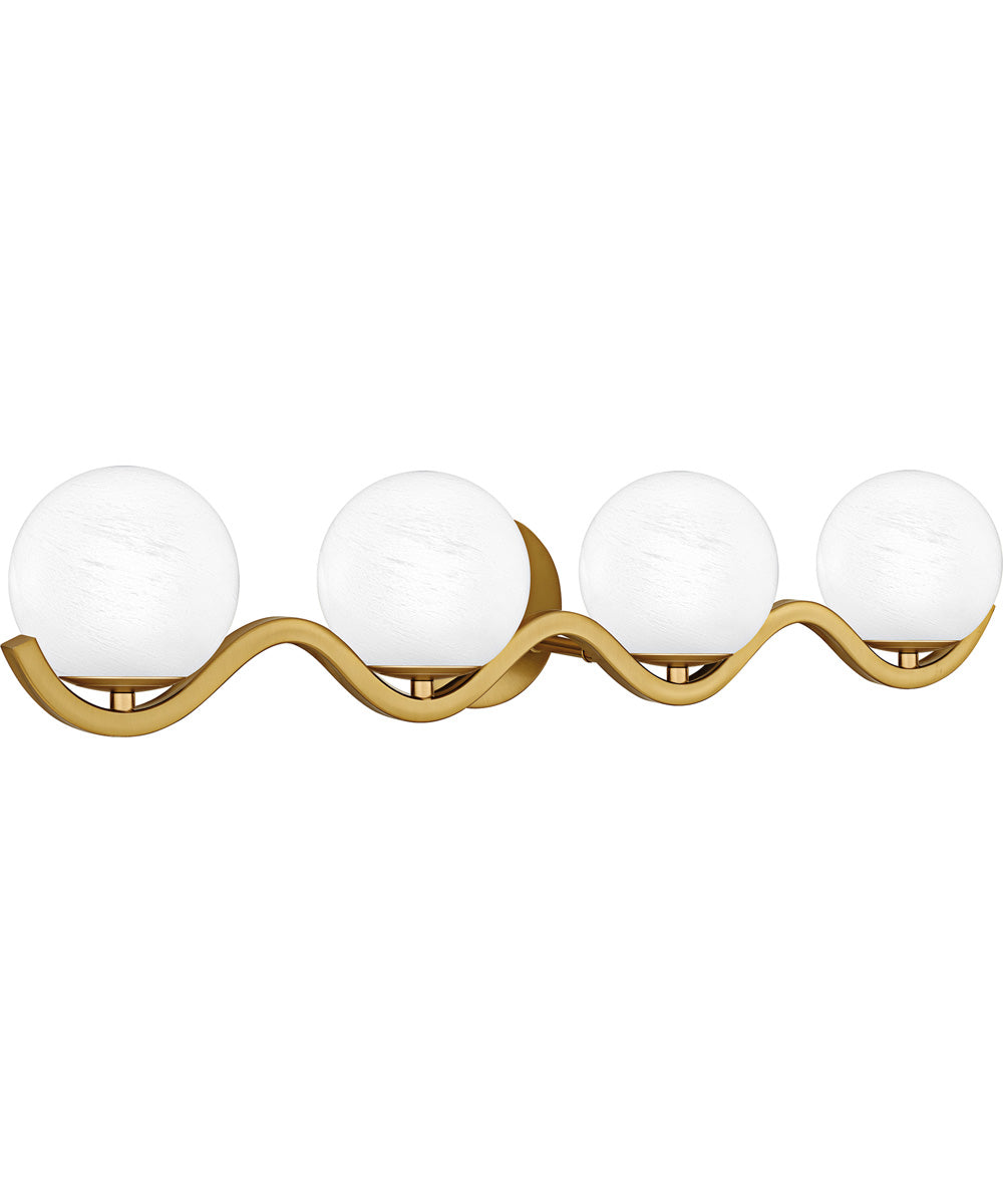 Spherical Extra Large 4-light Bath Light Aged Brass