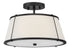 Clarke 2-Light Medium Semi-Flush Mount in Black