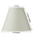 6x12x9" CLIP-ON FITTER Light Oatmeal Empire Hardback Lampshade