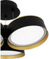 Byrnes Large Semi Flush Mount Matte Black