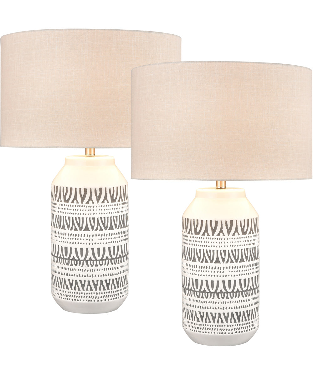 Calabar Table Lamp - Set of 2 White