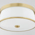 Weir 3-light Ceiling Flush Mount Aged Brass