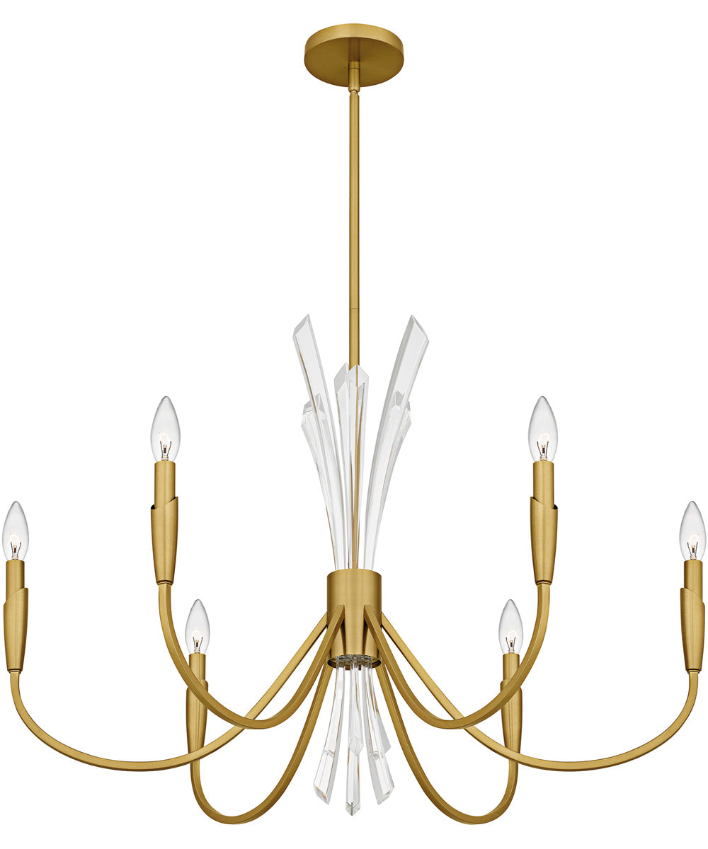 Cecily 6-light Chandelier Brushed Gold