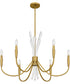 Cecily 6-light Chandelier Brushed Gold