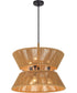 Serena 6-Light Lighting Flat Black/Walnut