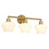 Cassini 3-light Bath Vanity Light Aged Brass