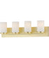 Lateral 4-Light Bath Vanity Satin Brass