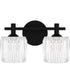 Spade Medium 2-light Bath Light Matte Black