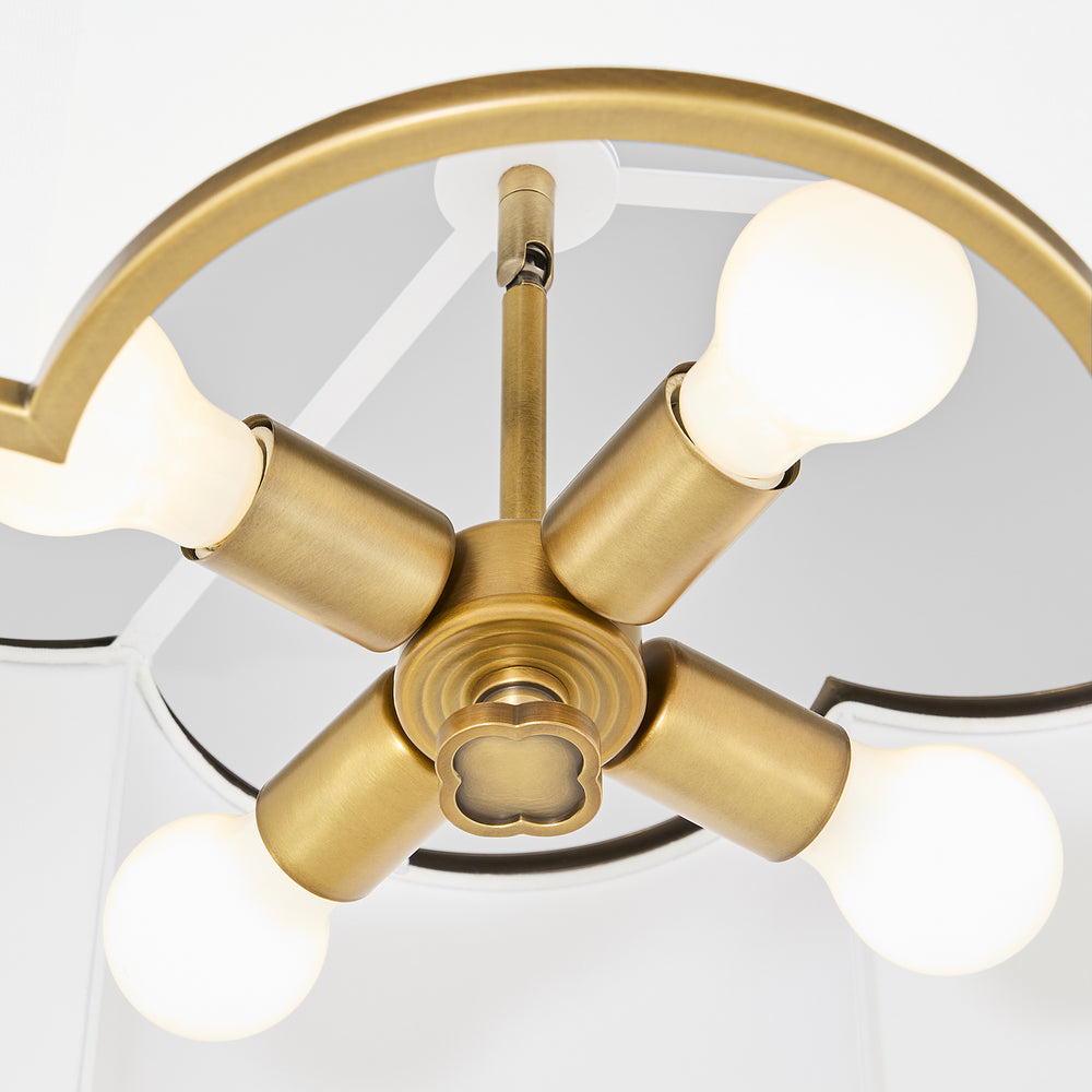 Belinder 4-light Pendant Non-Lacquered Brass