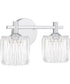 Spade Medium 2-light Bath Light Polished Chrome