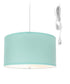 2 Light Swag Plug-In Pendant 18"w Island Paradise Blue with Diffuser, White Cord