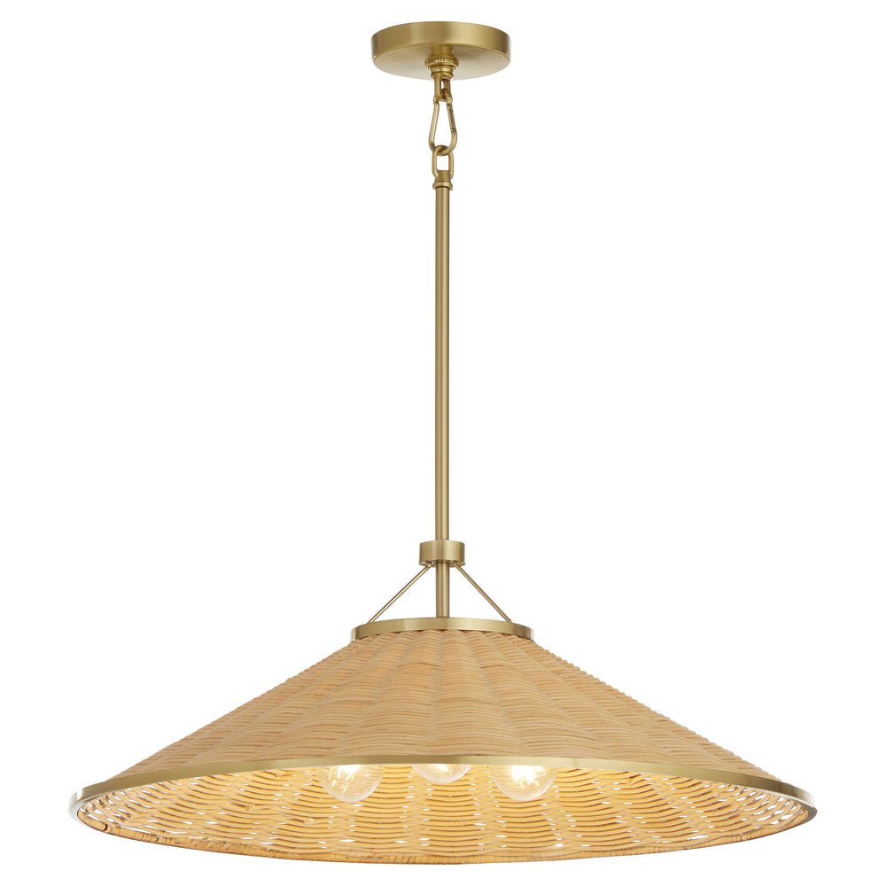 Cona 3-light Pendant Aged Brass