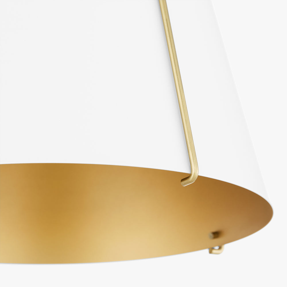 Ellen 1-light Pendant Studio White w/ Aged Brass