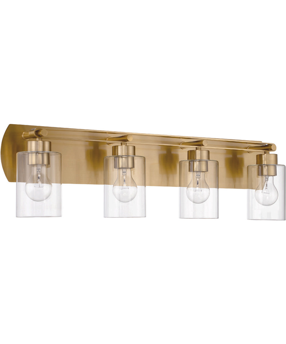 Hendrix 4-Light Lighting Satin Brass