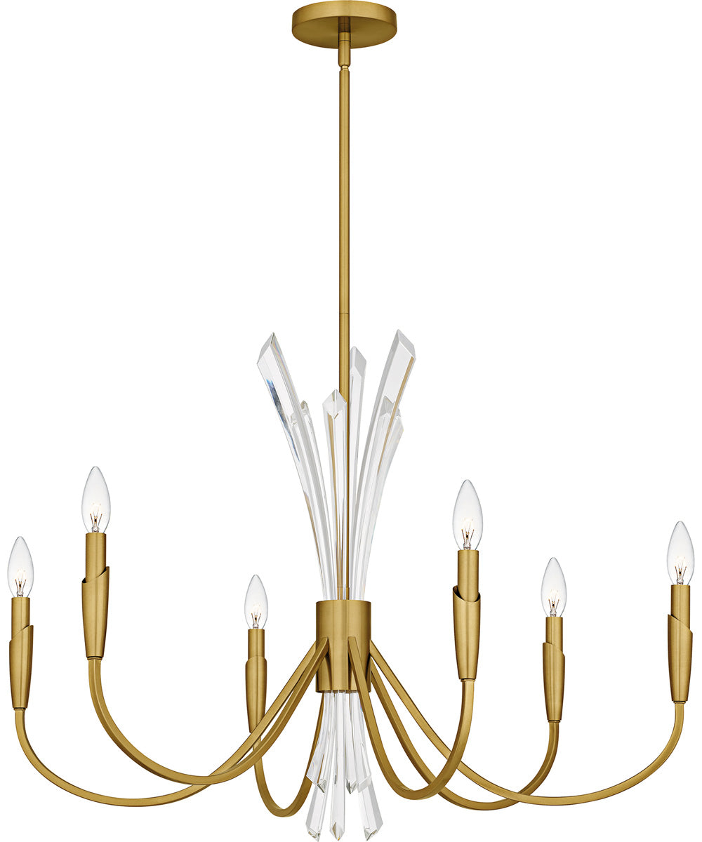 Cecily 6-light Chandelier Brushed Gold