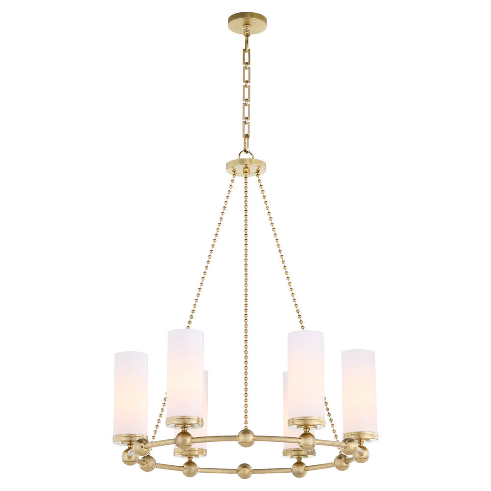 Lee Boulevard 6-light Chandelier Aged Brass