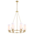 Lee Boulevard 6-light Chandelier Aged Brass