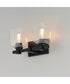 Cubos 2-Light Wall Sconce Black