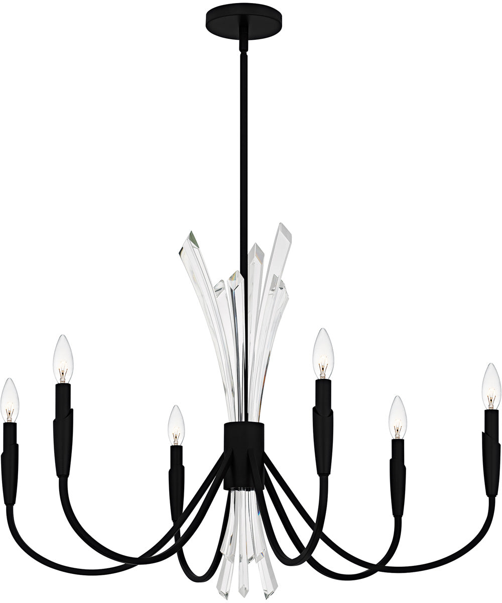 Cecily 6-light Chandelier Matte Black