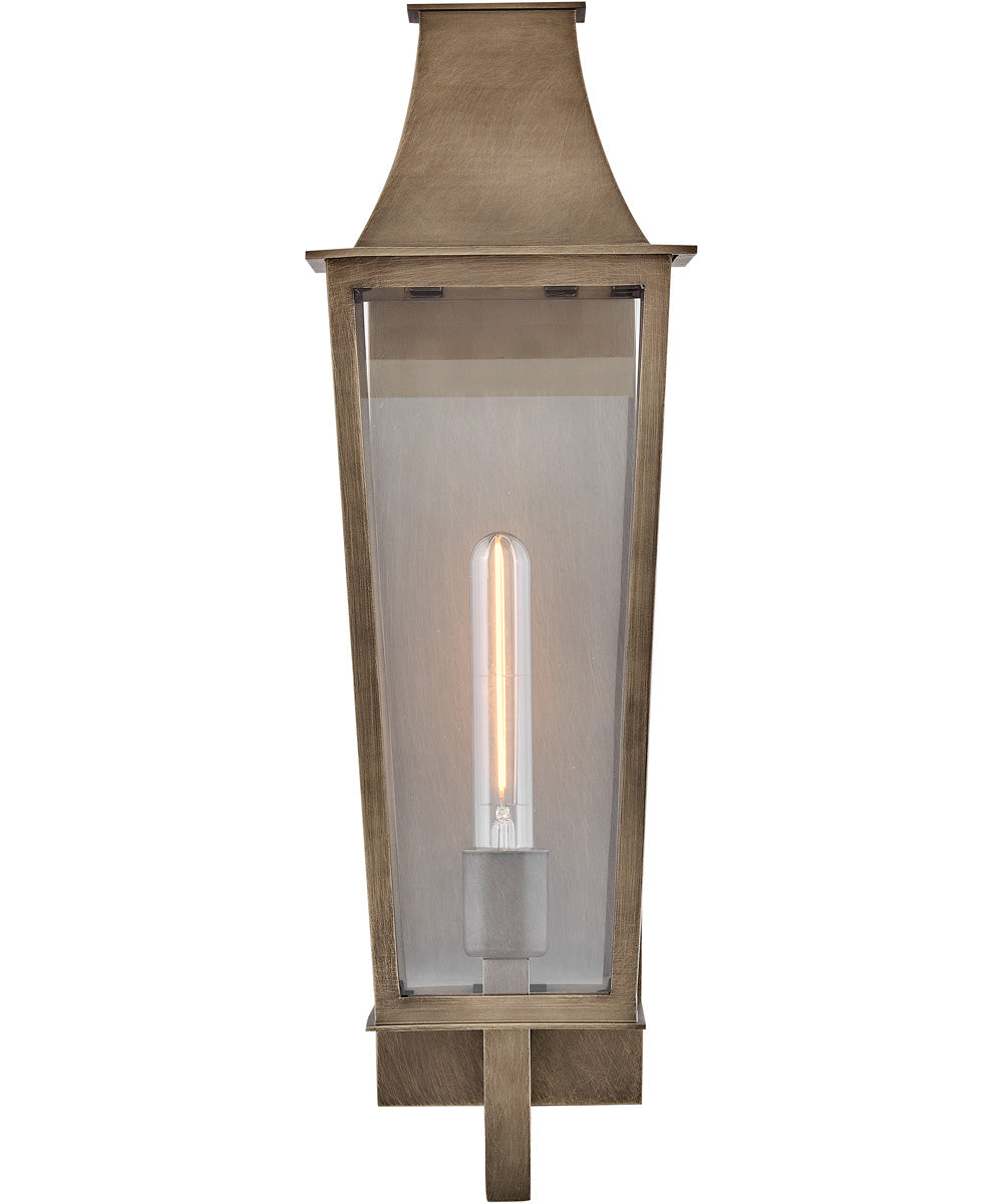 Georgetown Coastal Elements  1-Light Large Wall Mount Lantern in Burnished Bronze